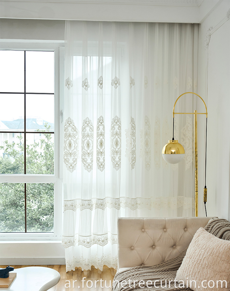 Beaded Shade Curtain Sheer